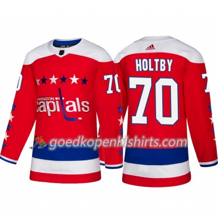 Washington Capitals Braden Holtby 70 Adidas 2018-2019 Alternate Authentic Shirt - Mannen
